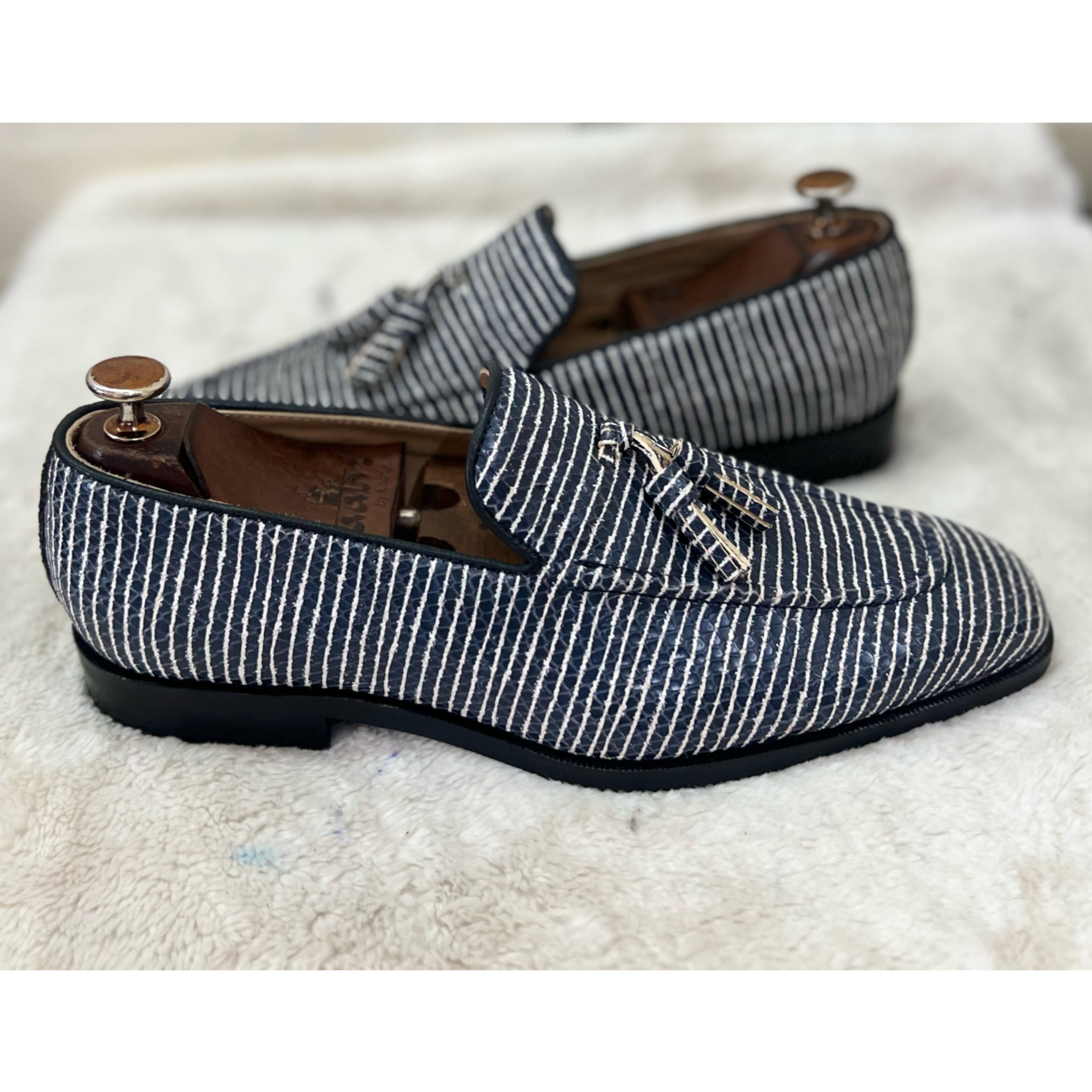 Blue Limited Edition Loafers With Tassels