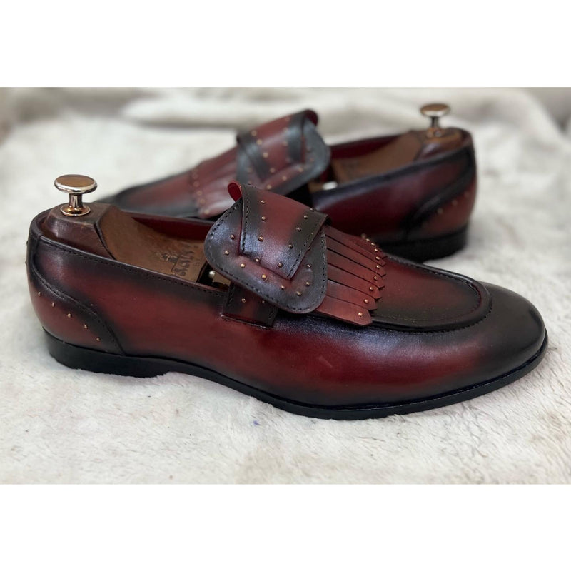 Butterfly Loafers Bordo | Hand Patina