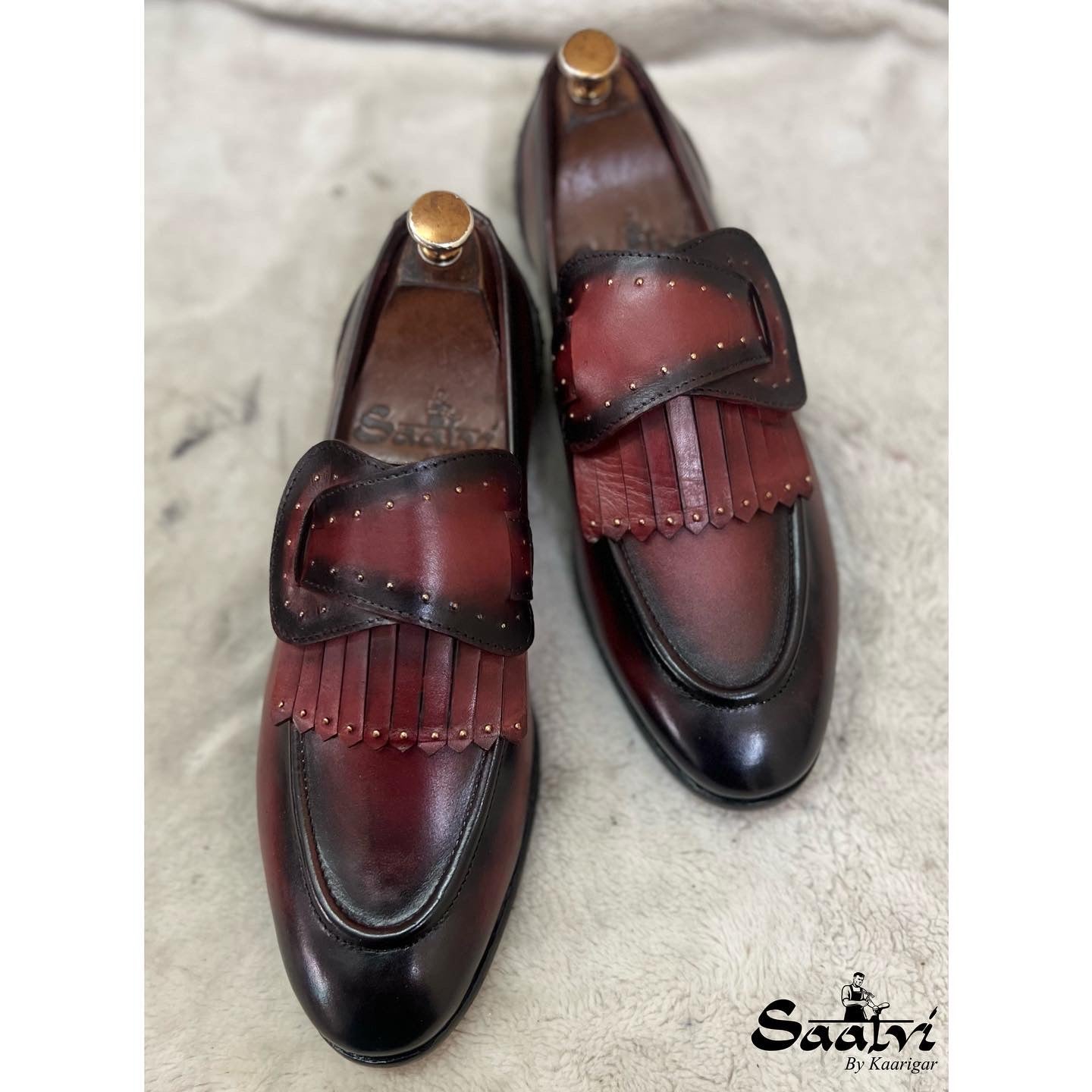 Butterfly Loafers Bordo | Hand Patina
