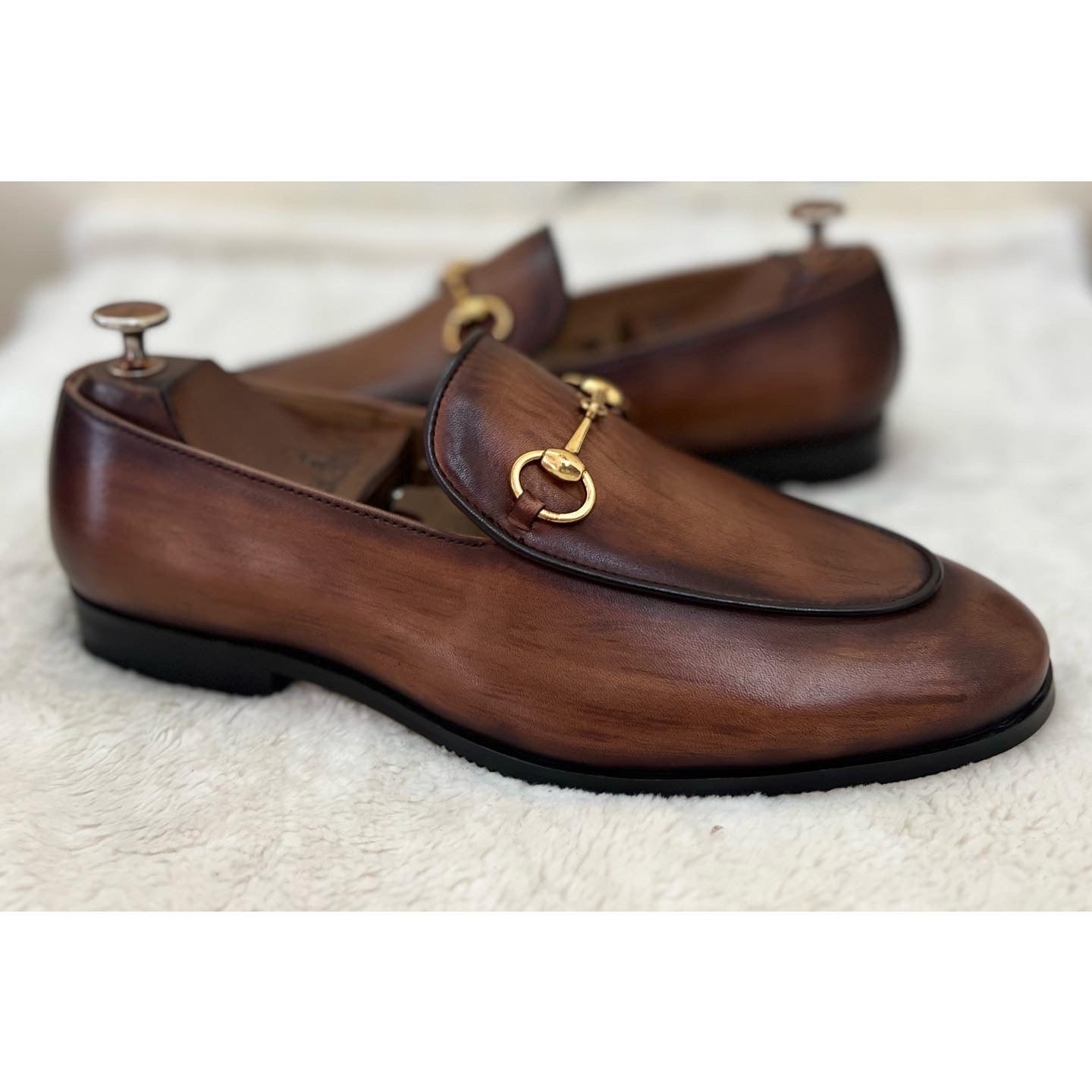 Horsebit Loafers Wood Finish