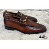Horsebit Loafers Hand Finished Tan Brown