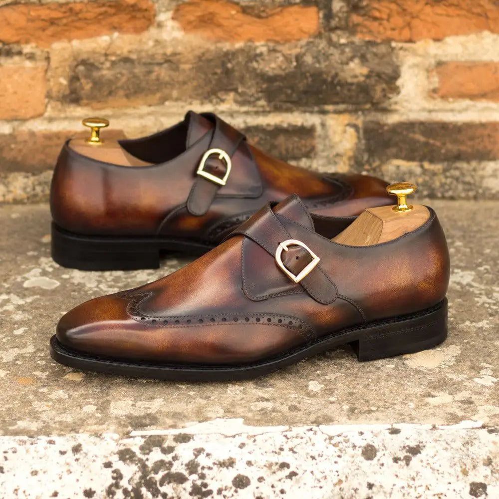 Single Monk Strap Hand Patina