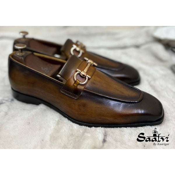 Hand Patina Loafers T Brown