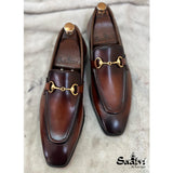 Horsebit Loafers Hand Finished Tan Brown