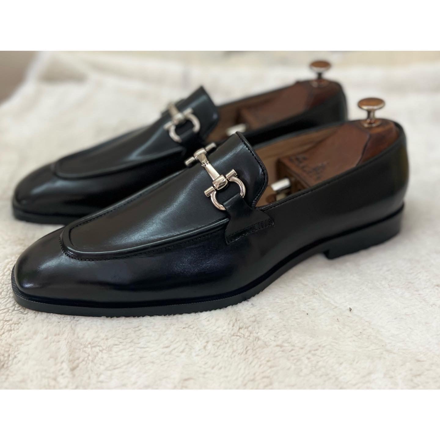 Black Horsebit Loafers H