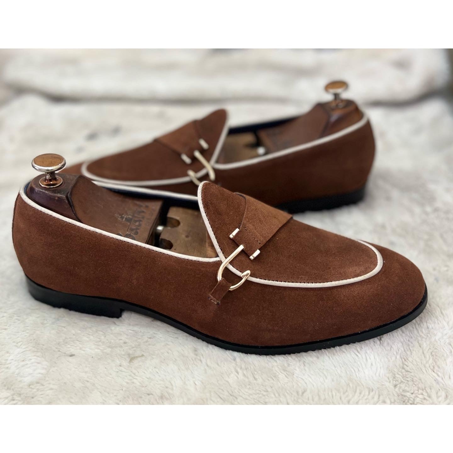 Belgian Loafers Brown Suede Moritz