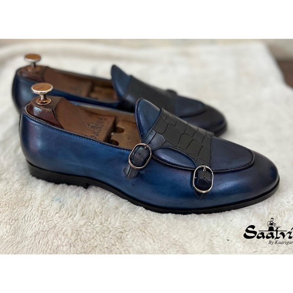 Double Monk Loafers Blue
