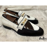 Hairon Leather Loafers With Metal Trim