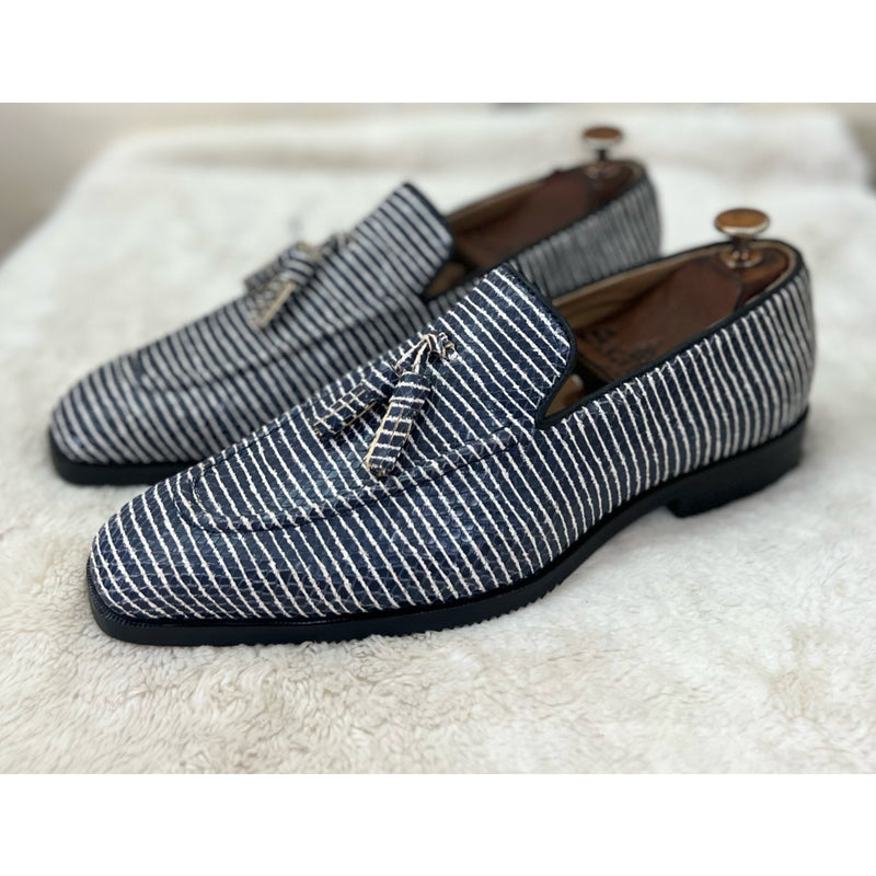 Blue Limited Edition Loafers With Tassels