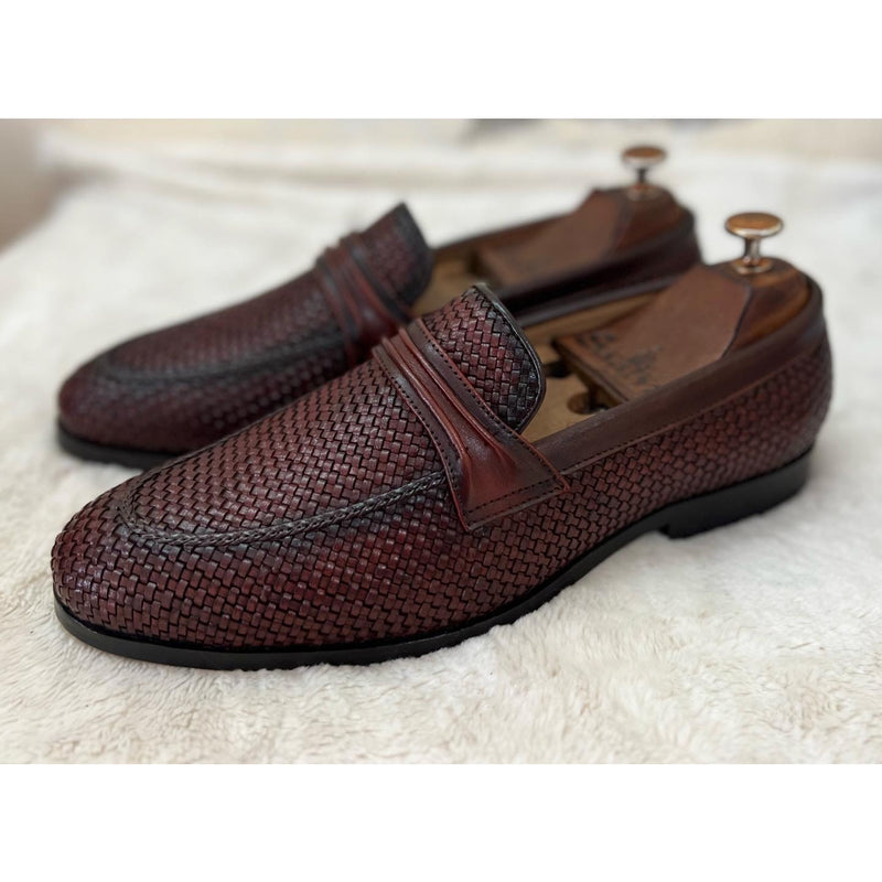 Handwoven Loafers - Brown
