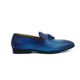 Loafers With Tassels Blue