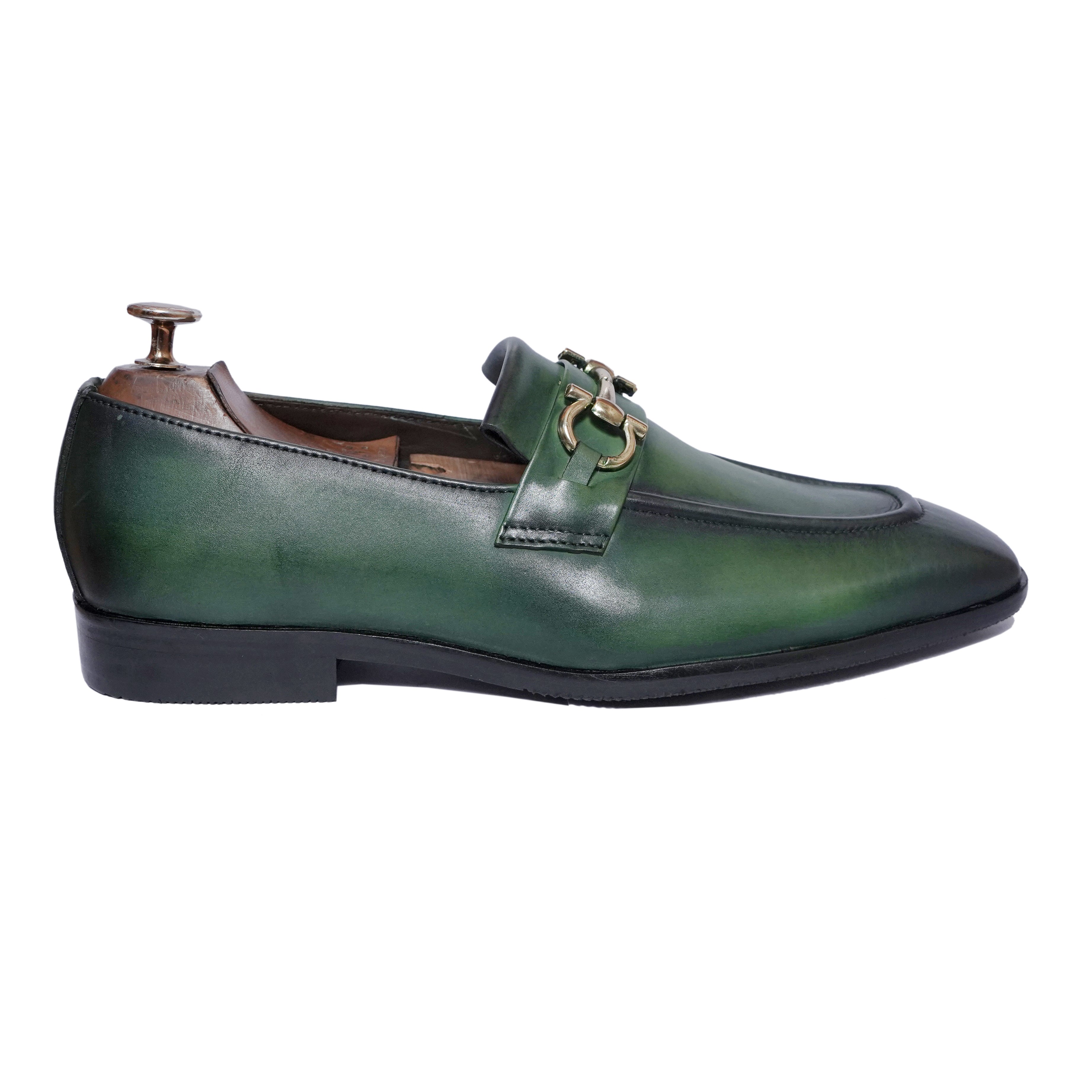 Green Patina Loafers