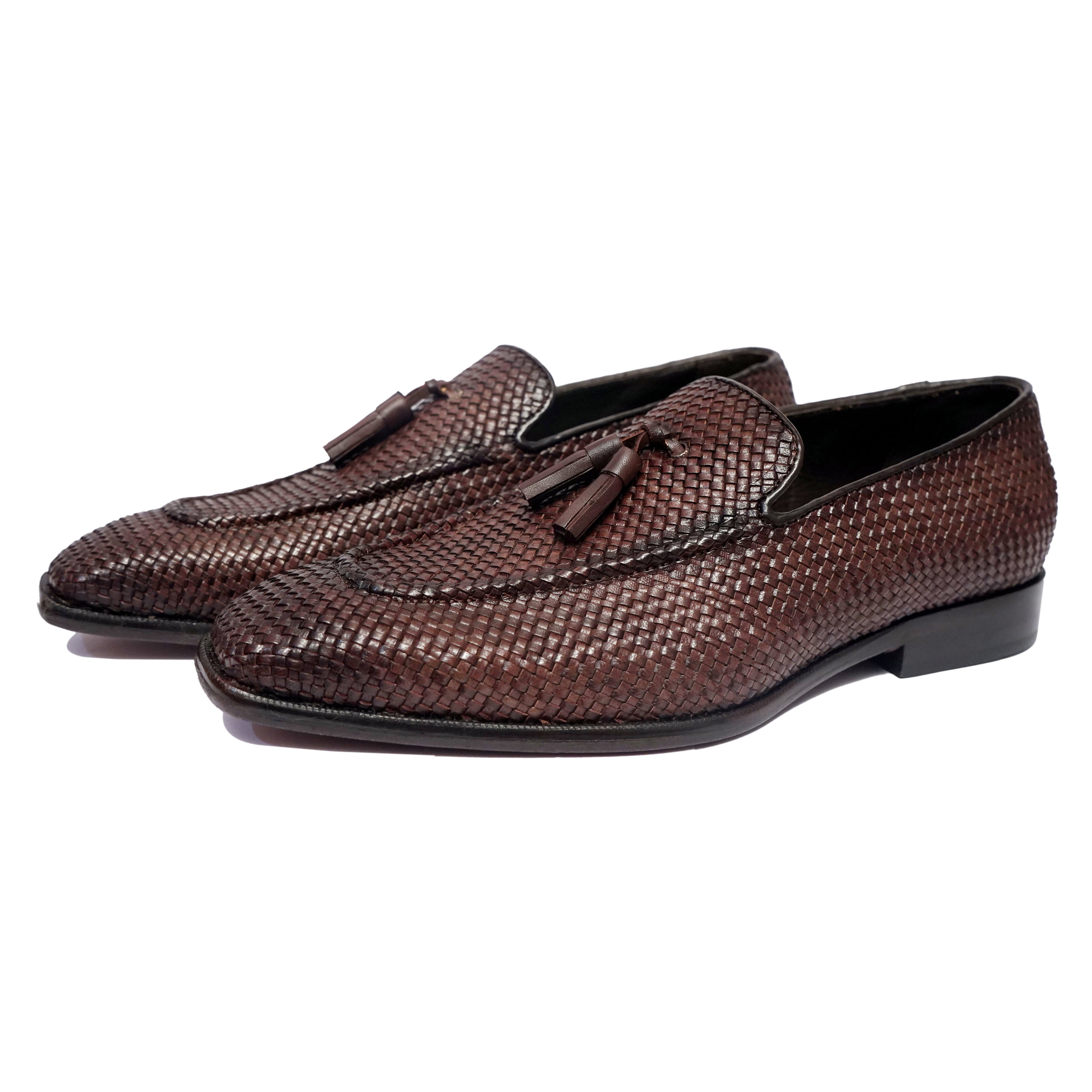 Tassel Loafers Weave - Brn