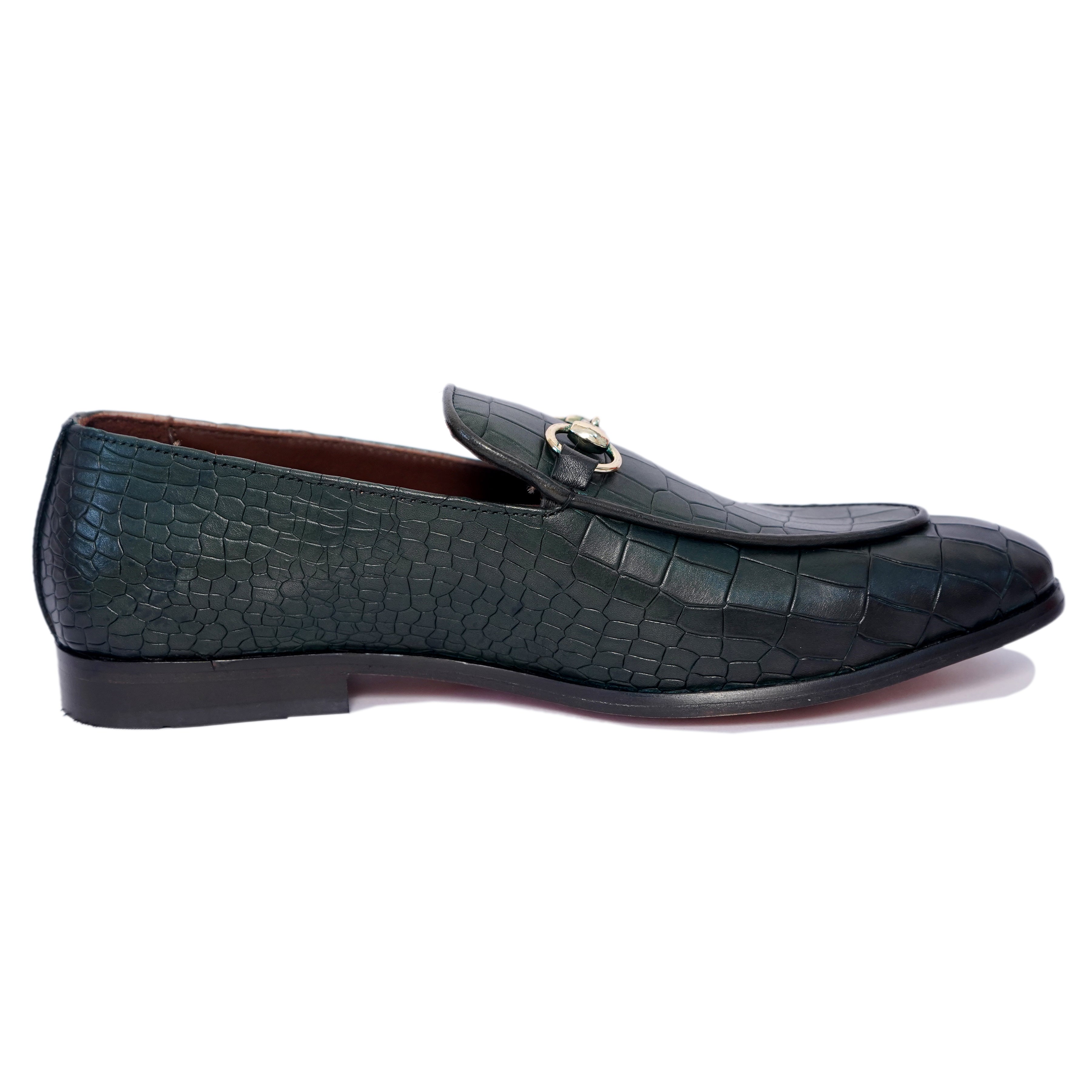 Horsebit Loafers - Croco Green