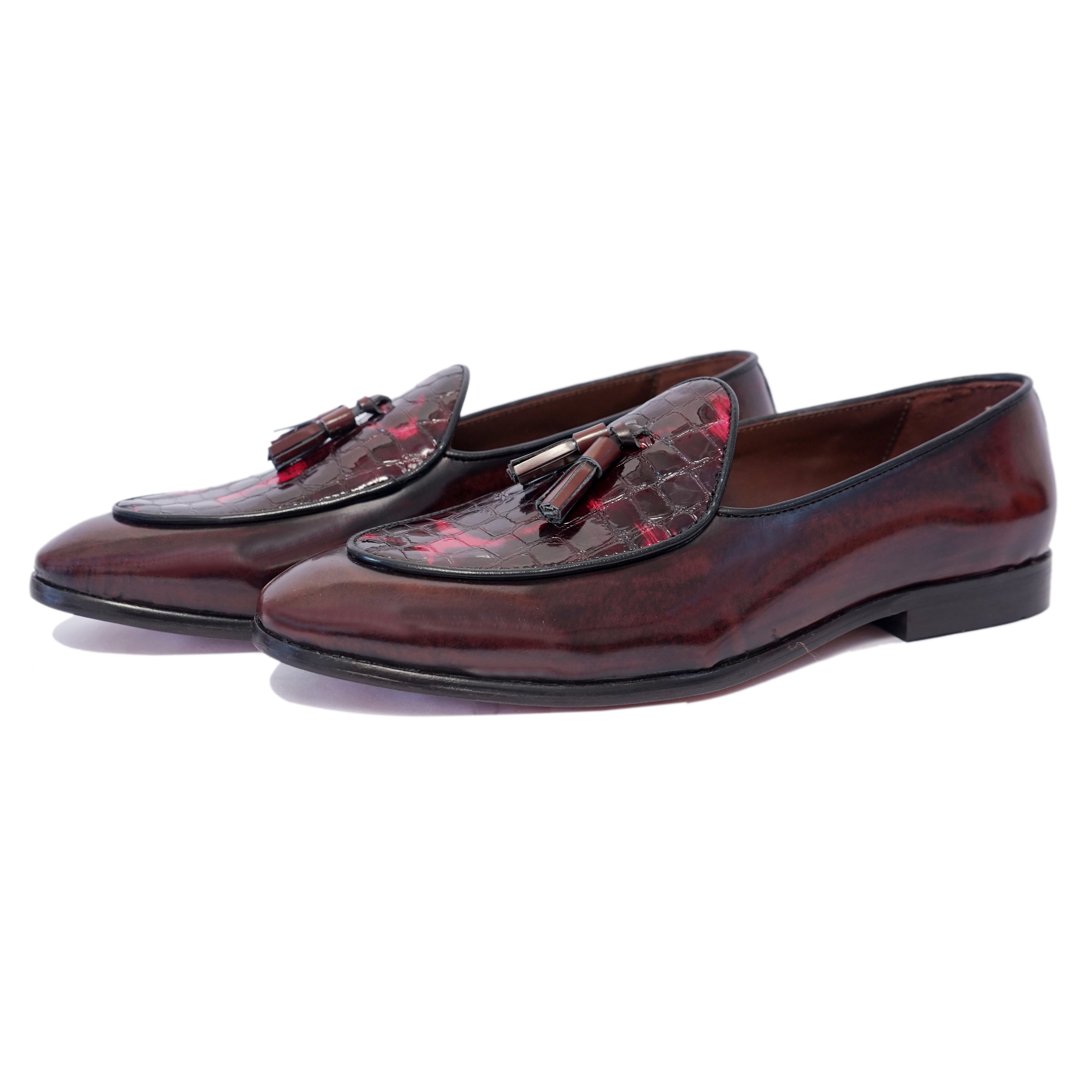 Belgian Loafers With Tassels | Bordo