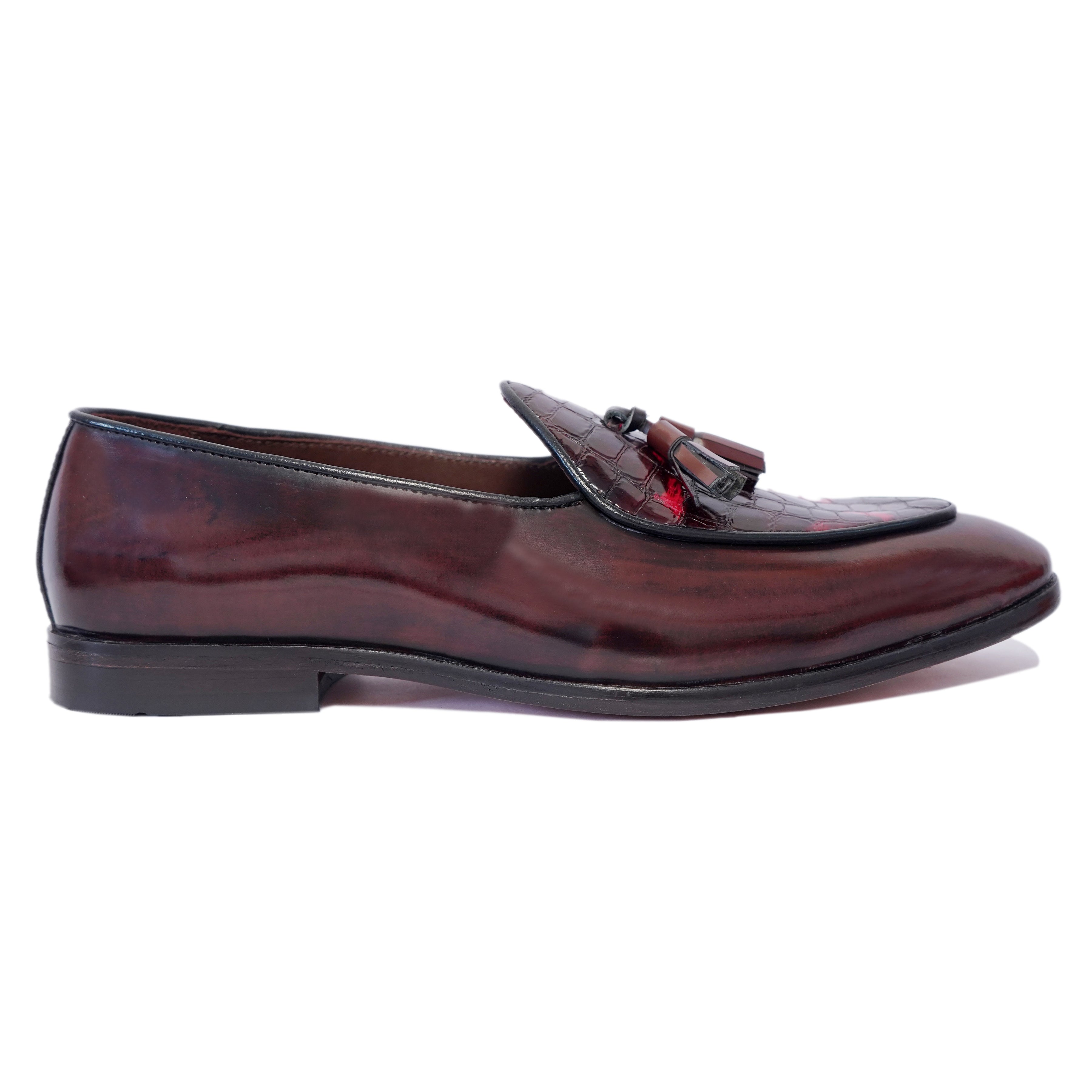 Belgian Loafers With Tassels | Bordo