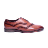 Oxfords With Gimping& Pleating Brown
