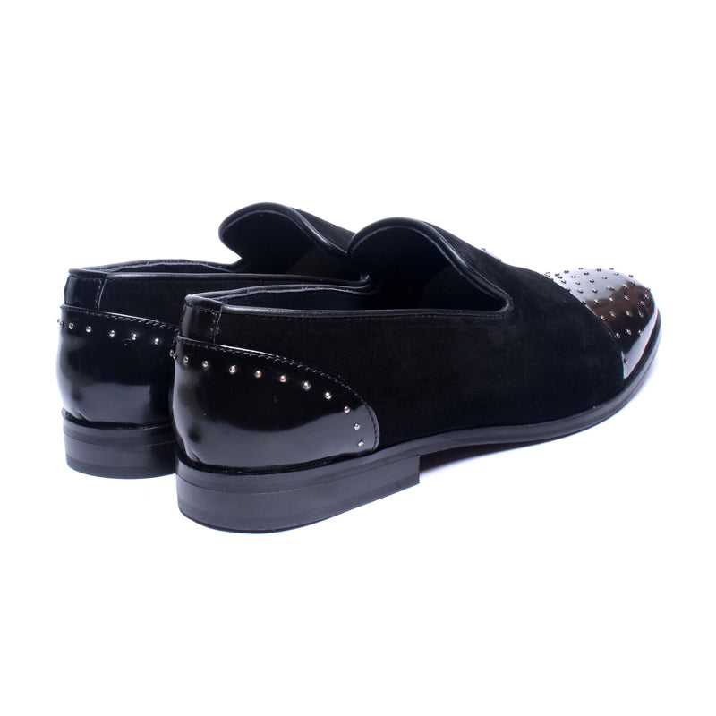 Suede Calf Loafers With Studs
