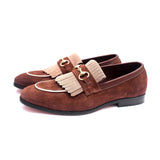 Fringe Loafers With Horsebit Buckle