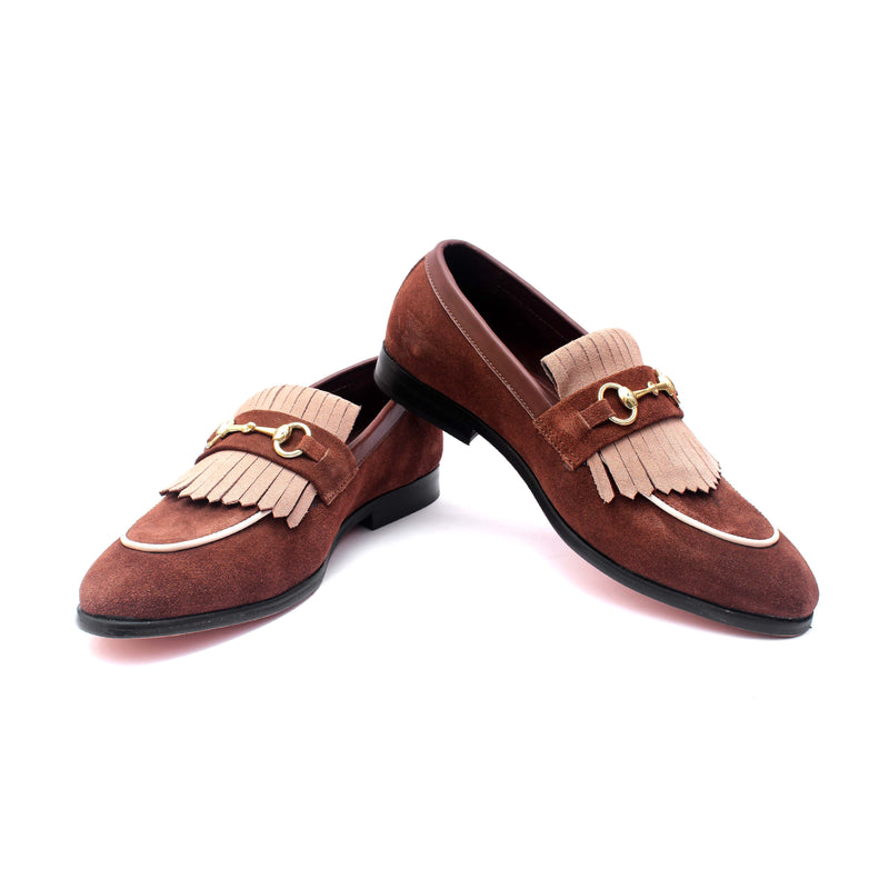 Fringe Loafers With Horsebit Buckle