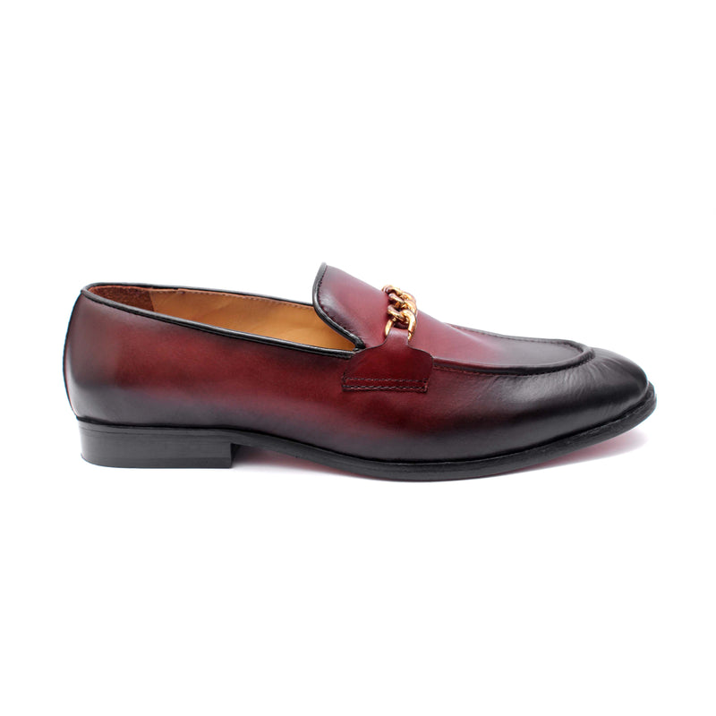 Loafers With Chain -Bordo