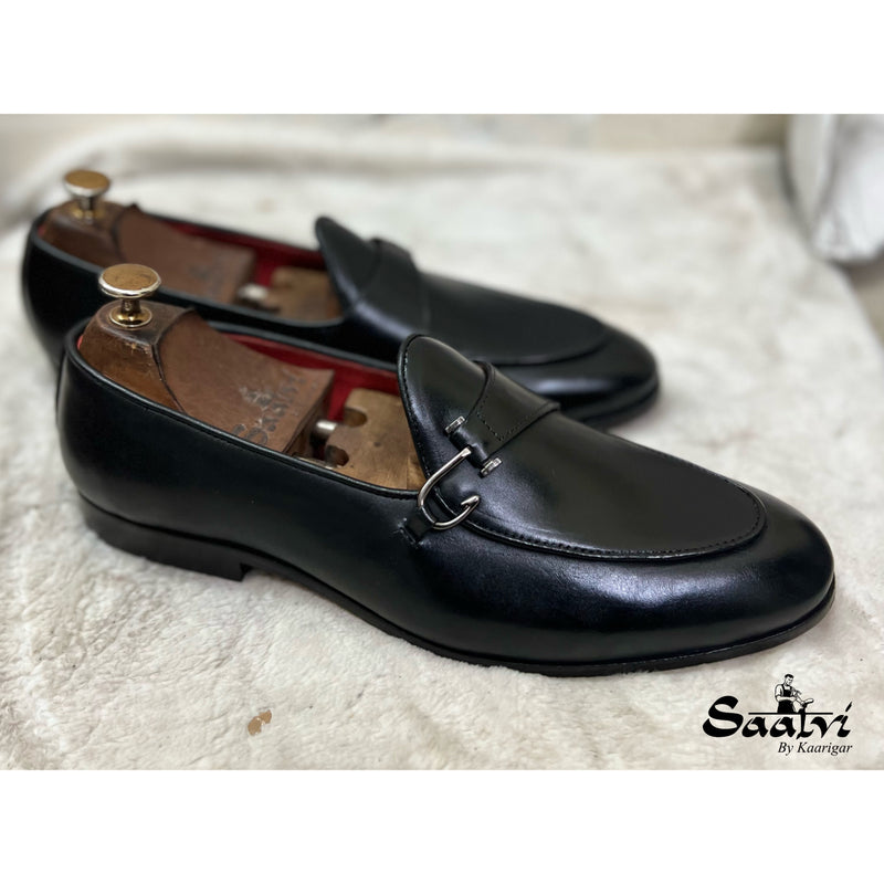 Blegian Loafers Black With Strap