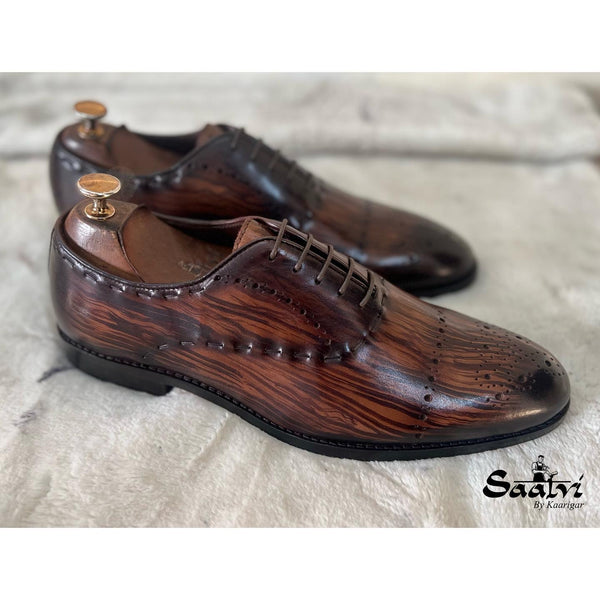 Hand Finished Oxfords With Stitch