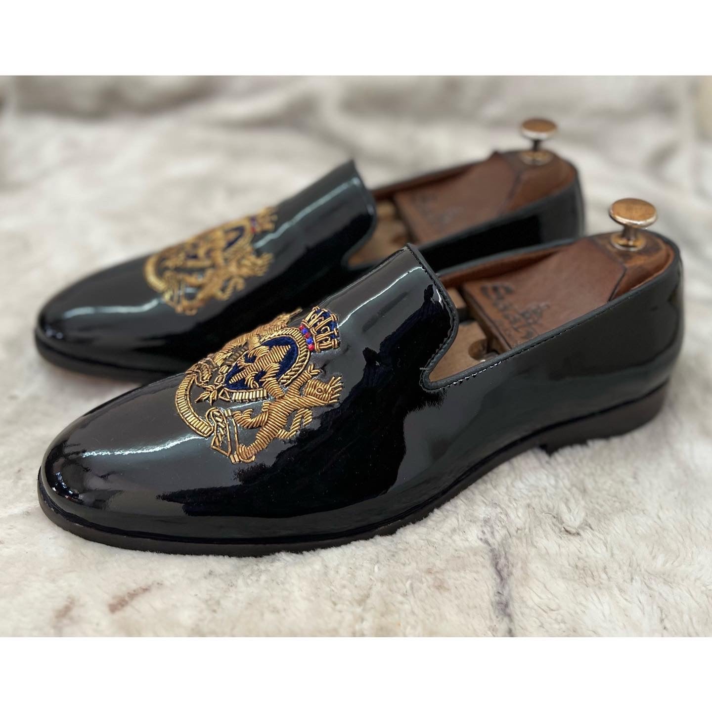 Royal Hand Zardosi Embroidery Slipons Patent