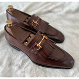Fringe Loafers With Metal Trim