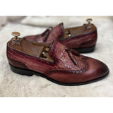 Wingcap Loafers With Tassels Hand Finished
