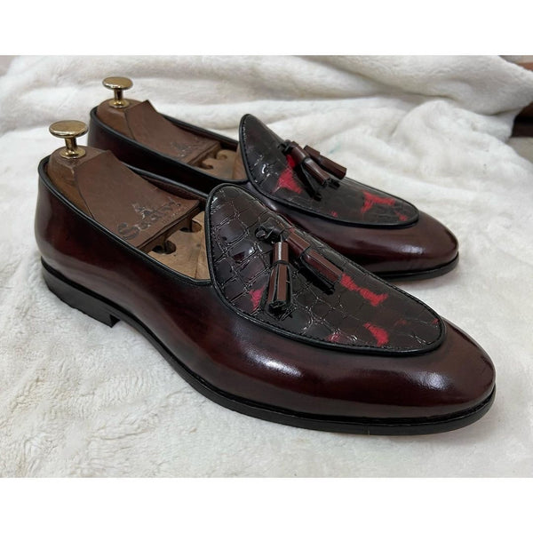 Belgian Loafers With Tassels | Bordo