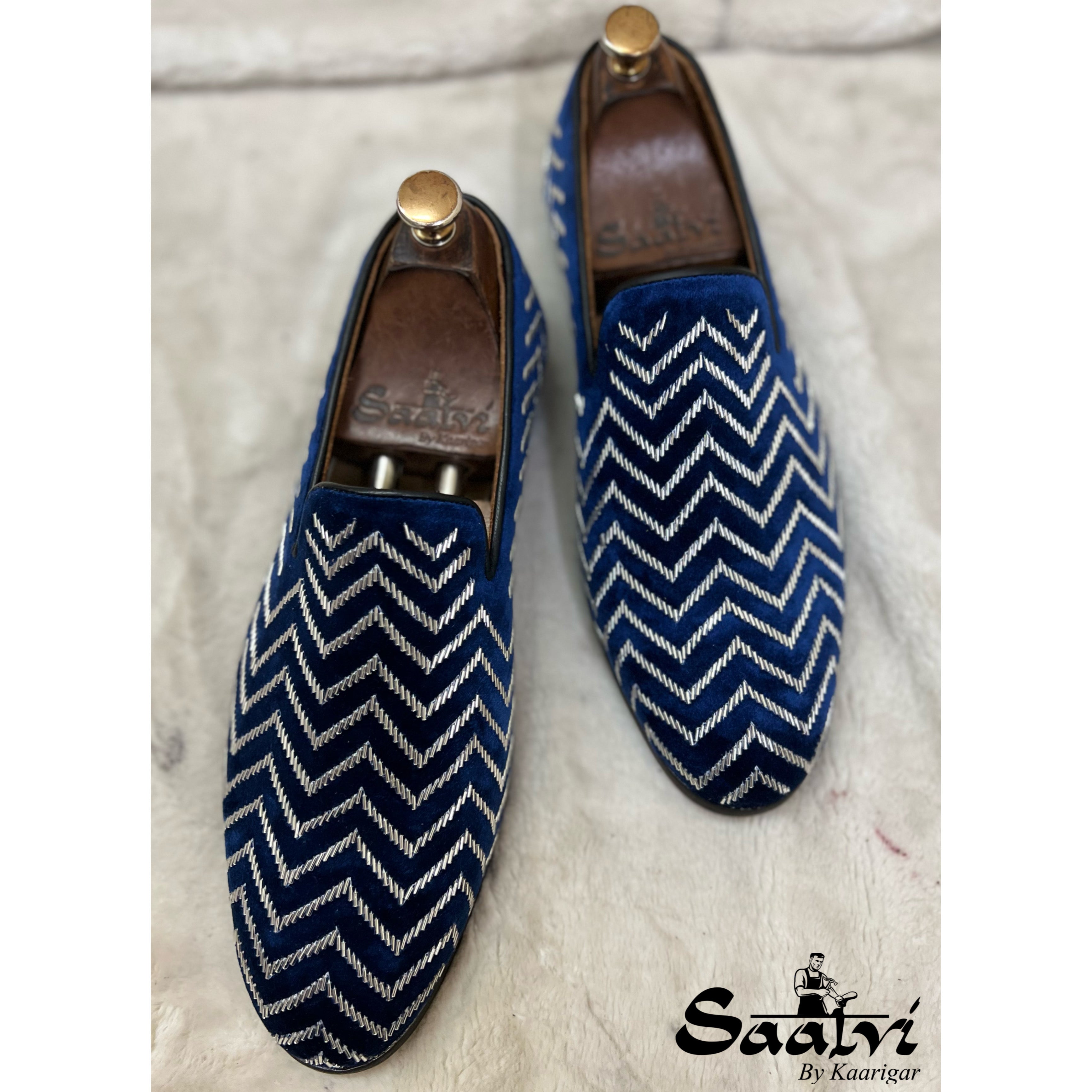 Royal Blue Zig Zag