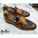 Double Monk Strap Loafers Croco