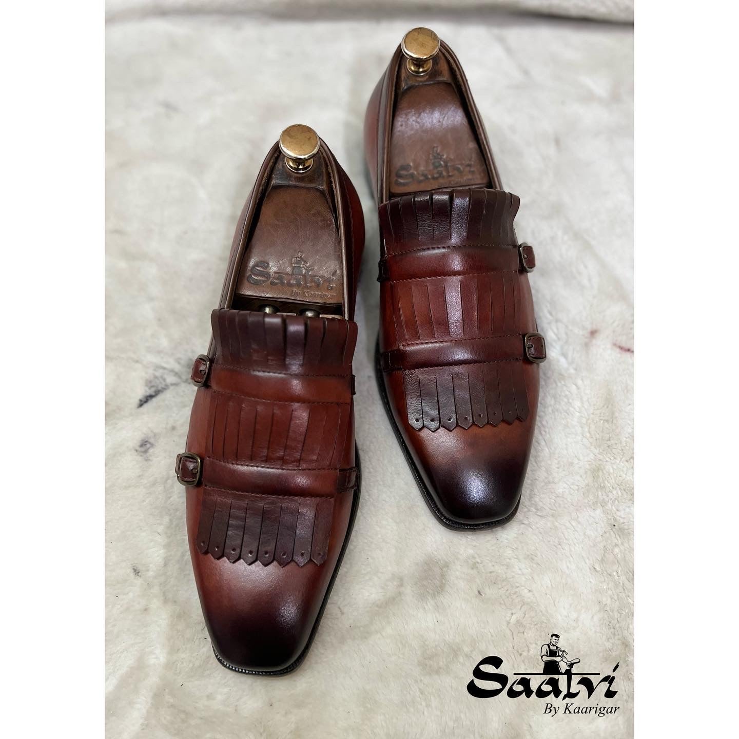 Daniel Double Monk Loafers With Fringes