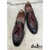 Python Embossed Loafers With Tassels R