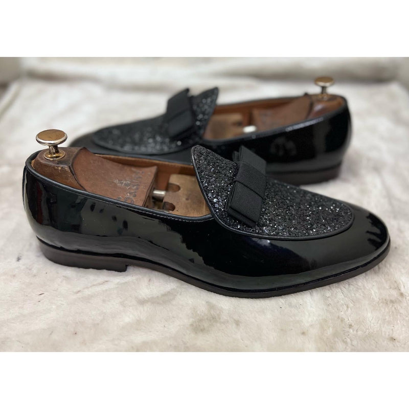 Belgian Loafers With Bow Patent