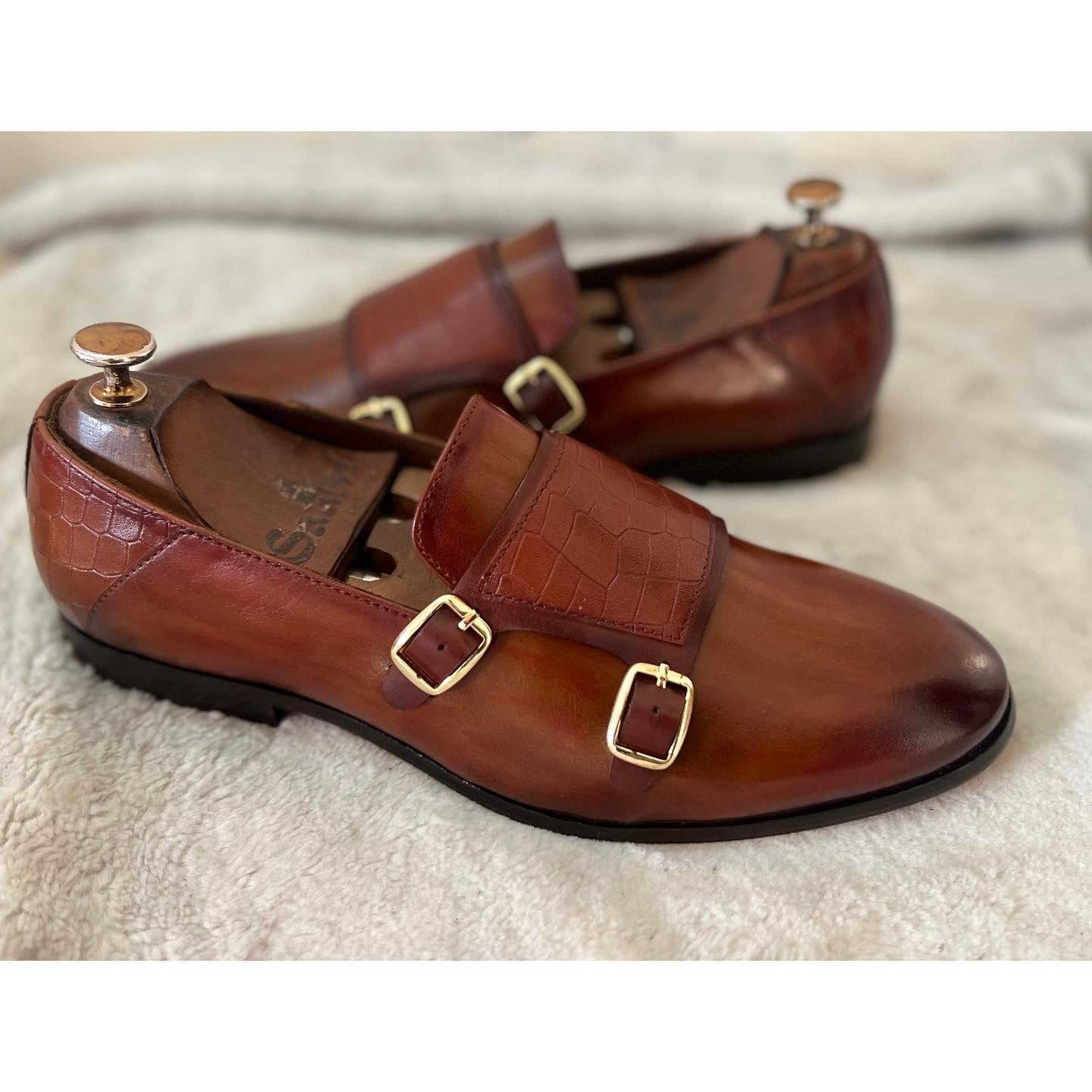 Tan Loafers With Monk Strap