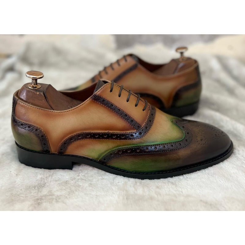 Yellow Green & Mango Brouges Oxfords