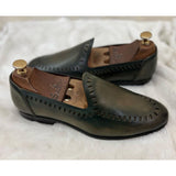 Cut Work Jutti Olive