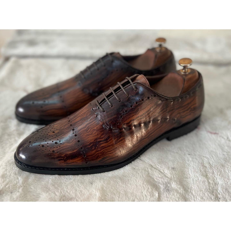 Hand Finished Oxfords With Stitch