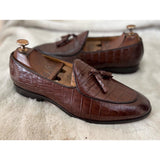 Belgian Loafers With Tassels Brown