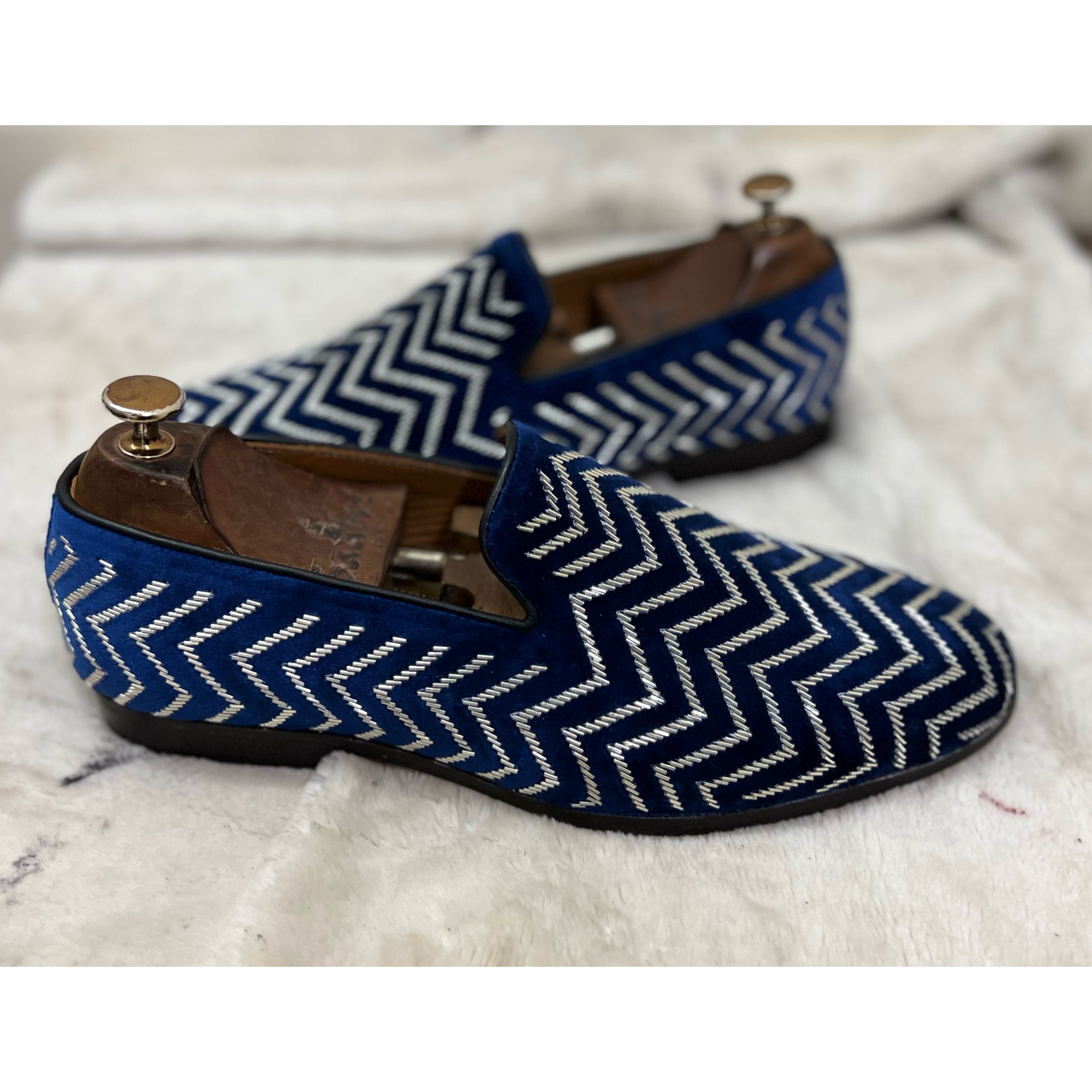 Royal Blue Zig Zag