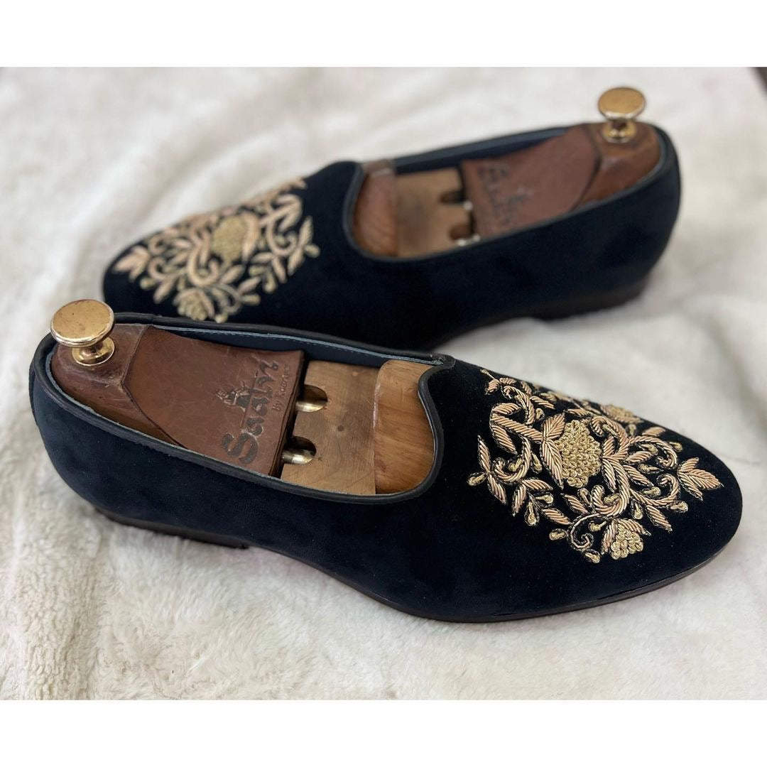 Black Velvet With Zardosi Embroidery