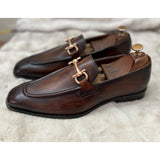 Brown Wood Finished Loafers - T