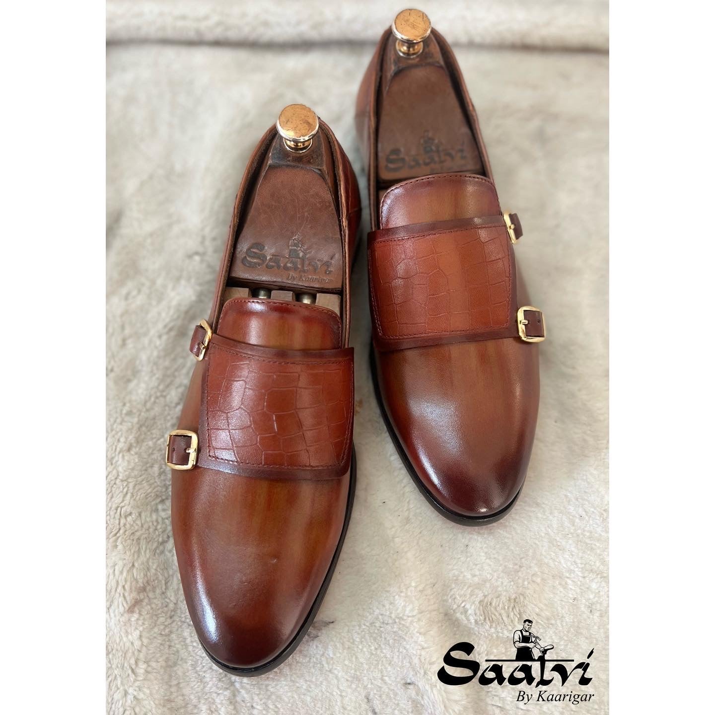 Tan Loafers With Monk Strap