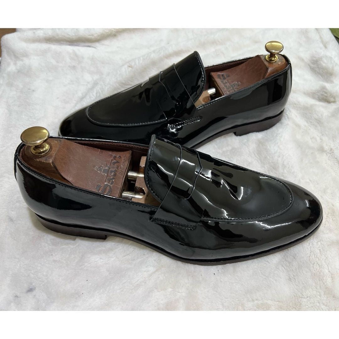 Patent Penny Loafers