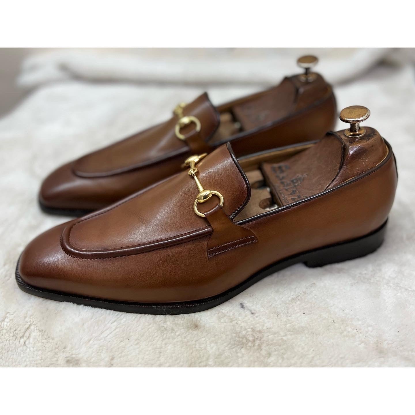 Tan Horsebit Loafers