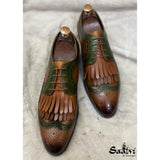 Derby With Fringe Hand Patina