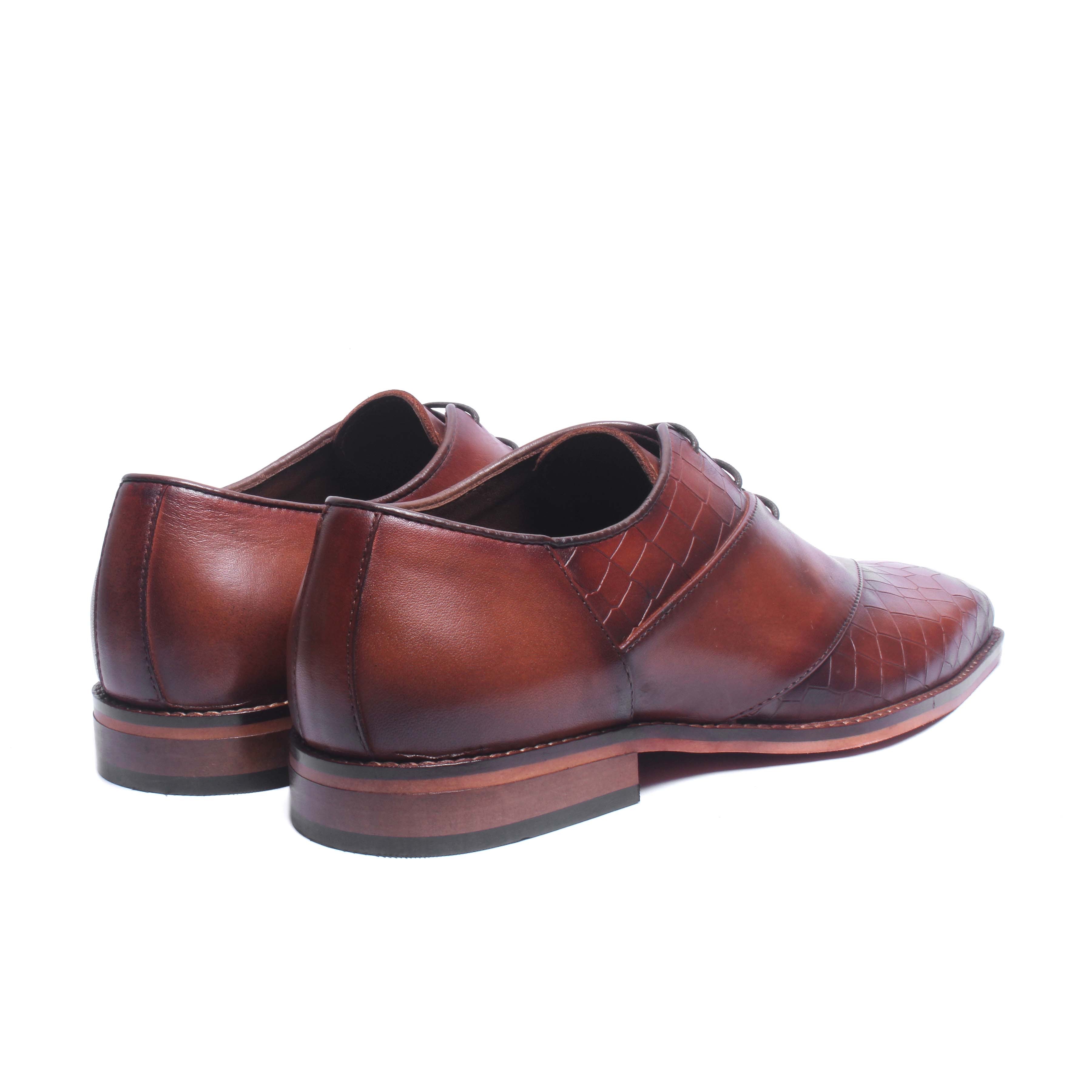 Croco Leather Oxfords