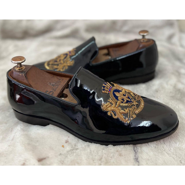 Royal Hand Zardosi Embroidery Slipons Patent